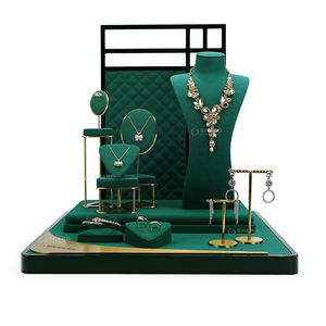 High-end <b>Jewelry</b> Displays for Store <b>Jewelry</b> Display Props Custom Wooden <b>Jewelry</b> Stand Display Set - Product Image 4