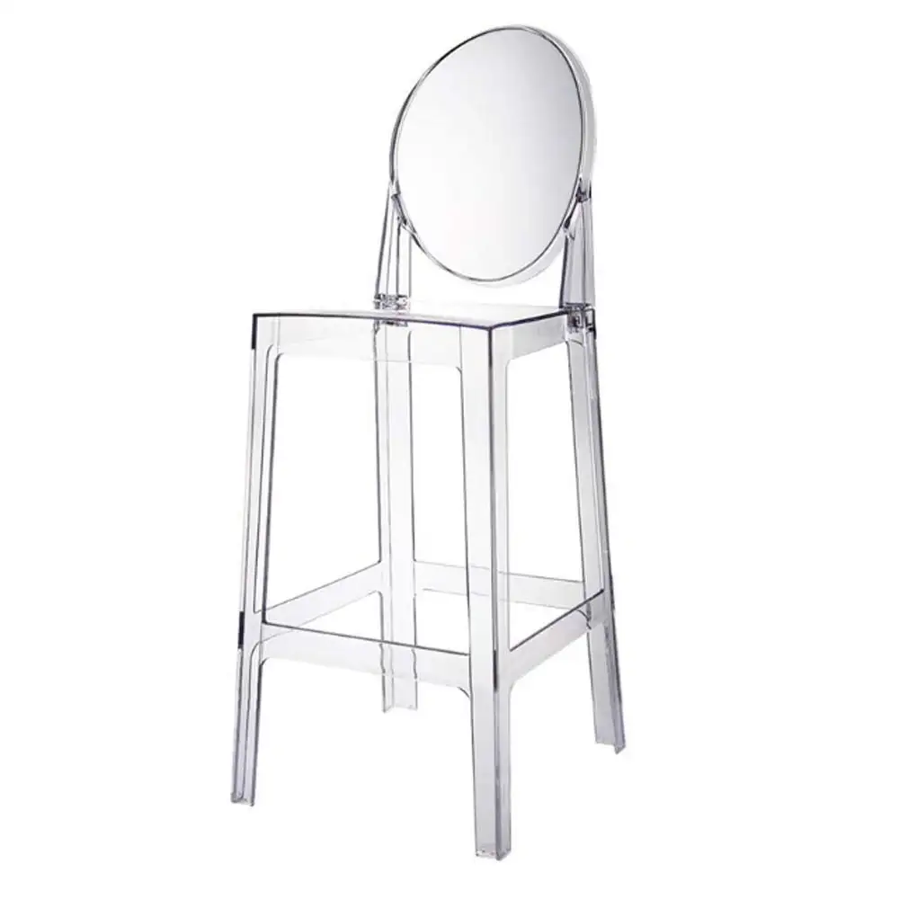 Scandinavian Luxury Catering Banquet Party Transparent Acrylic Plastic High Stools Ghost Bar Stools