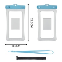 Sac étanche pour téléphone en TPU+ABS avec manchon de bras flottant, compatible écran tactile, sangle diagonale pour sports de plein air et voyages
