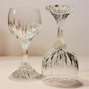 Copa de Vino Vintage 300ml Cáliz de Cristal Transparente Cristalería con Tallo Única Vasos de Lujo para Bodas y Fiestas - Product Image 3
