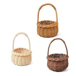 <span class=keywords><strong>Wicker</strong></span> mây dệt <span class=keywords><strong>Mini</strong></span> Vòng handmade giỏ hoa không thấm nước lưu trữ giỏ - Product Image 6