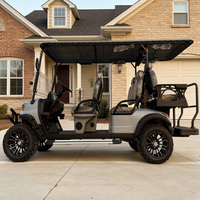 Voiturette de golf chinoise économique 6 places avec moteur AC et générateur solaire, véhicule tout-terrain de chasse