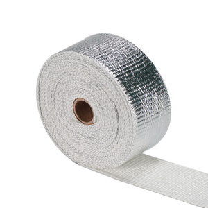 Fascia Termica Universale per Scarico Auto e Moto 2026, Nera in Fibra di Vetro, Materiale Basaltico Dorato, Lunghezza 10m - Product Image 1