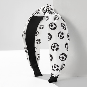 Fascia per Capelli da Calcio per Donne, Fascia Annodata Sportiva, Antiscivolo, Larga, Accessorio <span class=keywords><strong>Moda</strong></span> per Capelli - Product Image 2