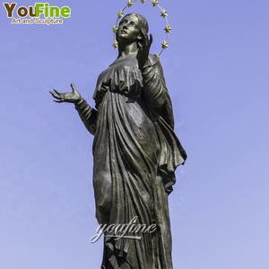 Statue <span class=keywords><strong>de</strong></span> <span class=keywords><strong>la</strong></span> Sainte Vierge Marie en bronze grandeur nature à vendre - Product Image 2