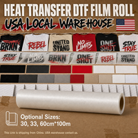 Film DTF imprimable A3 33cm en rouleau, best-seller, super absorption d'encre, film pour presse à chaud pour machine d'impression DTF