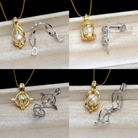 Pendentif Cage à Oiseaux en Argent S925 pour Femme, Pendentif Cage en Forme de S, Cage 8mm 10mm, Pendentif Perle Non Perforée, Breloque Bijoux DIY