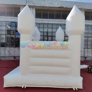 <span class=keywords><strong>Casa</strong></span> de rebote de Castillo Blanco inflable <span class=keywords><strong>Casa</strong></span> de rebote blanca de boda hinchable con foso de bolas para fiesta de niños mini - Product Image 3