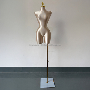 S oro chiaro BBL mezzo corpo tessuto grande busto taglie forti manichino brasiliano femminile con fibra di vetro per la visualizzazione Lingerie - Product Image 3