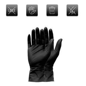 Guantes Nitrilo Disposable Nitrile Glove Black Work Examination Powder Free Disposable Nitrile Gloves - Product Image 2