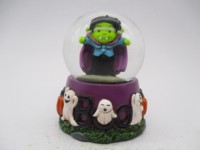 Taille personnalisée 65mm Halloween squelette Figure résine artisanat Statue Dracula Vampire boules à neige ornements décoratifs pour la maison pour enfant jouet
