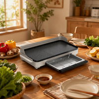Nouvelle arrivée : Barbecue électrique portable sans fumée pour la maison, plaque de cuisson multifonctionnelle intégrée