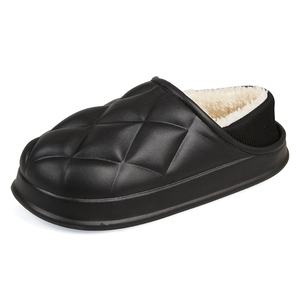 Chaussons d'hiver pour femmes JHT imperméables et respirants avec dessus en PU, semelle intermédiaire en EVA, <span class=keywords><strong>talon</strong></span> compensé, pour la maison, antidérapants, chauds, couleurs mélangées - Product Image 5