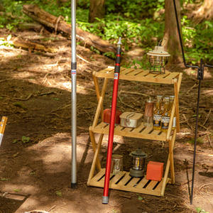 Poteau de tente télescopique en alliage d'aluminium pour l'extérieur, 230 cm, léger et pliable, pour tentes et auvents - Product Image 1