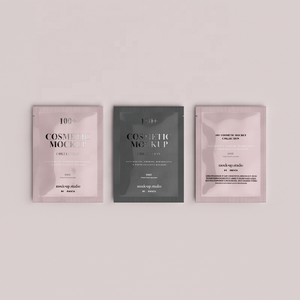 <span class=keywords><strong>Sachet</strong></span> d'échantillon cosmétique au fini mat Sac de pochette en feuille de plastique d'emballage plat scellé à 3 côtés Petit sac de paquet de soins de la peau avec impression - Product Image 4