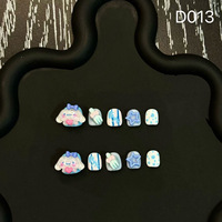 Art des ongles mignon de style dessin animé fait à la main pour les petites filles