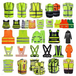 Veste d'hiver réfléchissante vestes de moto de course en toile maille verte gilet de sécurité de Style minimaliste bandes réfléchissantes - Product Image 1