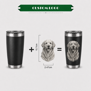 แก้วเก็บความร้อนสแตนเลสสตีลลายภาพสัตว์ตามสั่ง พร้อมฝาใส แก้วกาแฟแบบใช้ซ้ำได้ สำหรับของขวัญรับปริญญา ของขวัญสำนักงาน ของขวัญกิจกรรมกลางแจ้ง - Product Image 5
