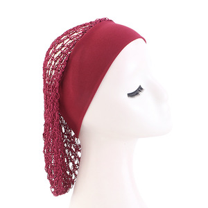 Gorro de Dormir HZM-26141 para Mujer, Gorro de Noche para Cabello Largo con Banda Ancha y Cómoda, Gorro de Malla de <span class=keywords><strong>Crochet</strong></span> para Protección del Cabello - Product Image 4