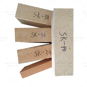 Fireclay Standard Fireclay Brick Sk-32 Sk-34 Sk-36 Sk-38 Sk-40 High Alumina Clay Fire Refractory Bricks For Fireplace