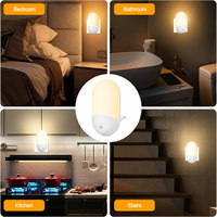 Veilleuse LED à capteur sensible de haute qualité, petite, à brancher sur prise murale, pour chambre de bébé, éclairage automatique du crépuscule à l'obscurité
