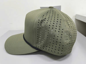 หมวกเบสบอล5แผงแบบปรับแต่งได้หมวกกอล์ฟมีรูตัดด้วยเลเซอร์ลอยน้ำได้กันน้ำมีโลโก้ได้ตามต้องการ - Product Image 2