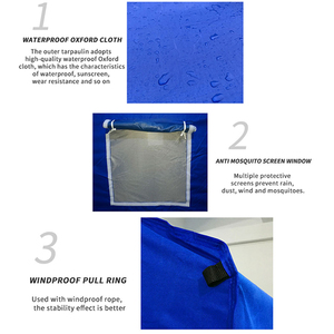 FEAMONT-Tienda de campaña aislada, portátil, grande, de un dormitorio, resistente a los rayos UV, para cuarentena de emergencia al aire libre - Product Image 6