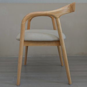 आधुनिक ठोस लकड़ी यूरोपीय शैली डाइनिंग रूम शादी गर्म बिक्री लकड़ी की कुर्सी - Product Image 4