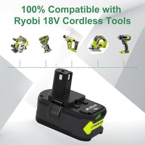 Reemplazo de capacidad real de <span class=keywords><strong>18</strong></span> V para batería <span class=keywords><strong>Ryobi</strong></span> de <span class=keywords><strong>18</strong></span> V Compatible con batería <span class=keywords><strong>Ryobi</strong></span> de <span class=keywords><strong>18</strong></span> voltios P102 P103 P107 P108 herramientas inalámbricas - Product Image 5