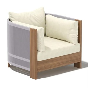 Meubles d'hôtel en aluminium, mobilier d'extérieur moderne en métal, canapé d'extérieur en bois pour jardin - Product Image 6