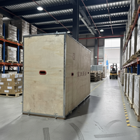 Caisse en bois massif de qualité industrielle avec bordure en acier robuste, en contreplaqué épais, pour pièces de machines lourdes, pliable