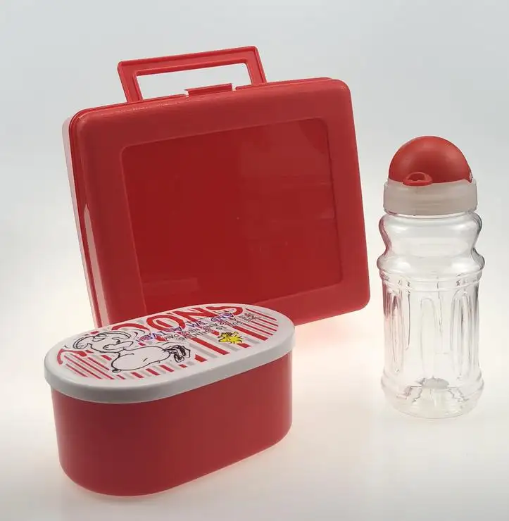 Kotak Makan Siang Anak, Kotak Sandwich Plastik dengan Sendok Botol Air