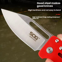 Cuchillo Plegable de Acero Inoxidable Portátil EDC, Cuchillo para Acampar y Cazar al Aire Libre