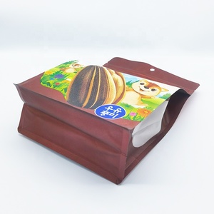 Bolsa de plástico impresa personalizada semillas de girasol frutos secos Kemels comida bolsa de fondo plano con agujero para colgar - Product Image 2