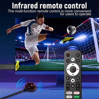Clé TV Android Onn Smart Quad Core 4K, Boîtier de Streaming, Wi-Fi Double Bande 2.4G/5GHz, Télécommande Vocale, Android 14 OS