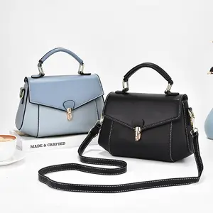 2024 neuer Stil Mode Damenhandtaschen Kunstleder reine Farbe DAMENSCHULTERTASCHEGE Tasche hochwertige Bolsas para mujer