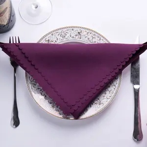 定制可水洗柔软舒适可重复使用的织物餐巾纸完美餐桌餐巾纸亚麻布薰衣草