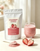 Voedingsmiddelkwaliteit aardbeipoeder, aardbeienfruitpoeder, groothandel, fabriekslevering
