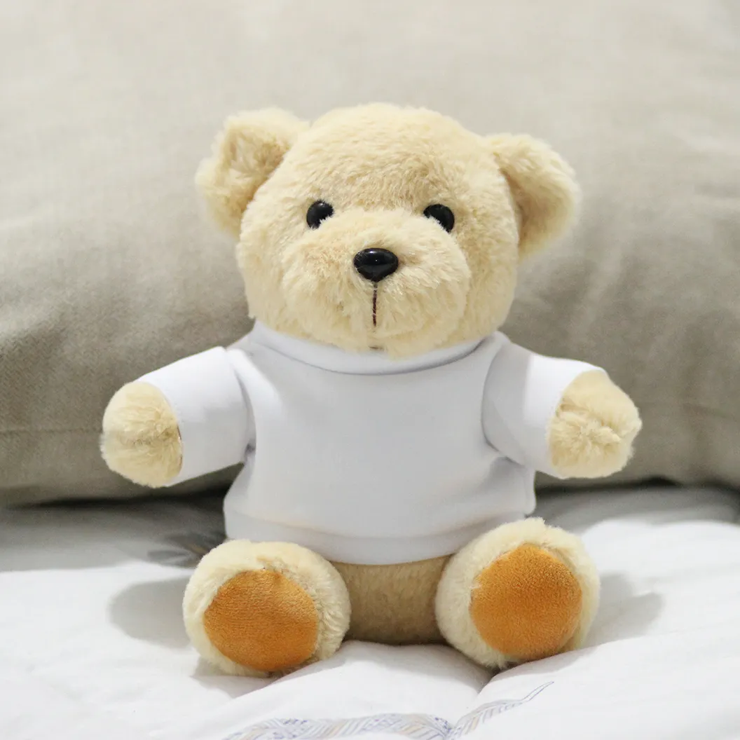 Relatiegeschenken Pluche En Knuffels Knuffels Zacht Schattig Babyspeelgoed Op Maat Logo Afstudeer Pluche Teddybeer Met T-Shirt