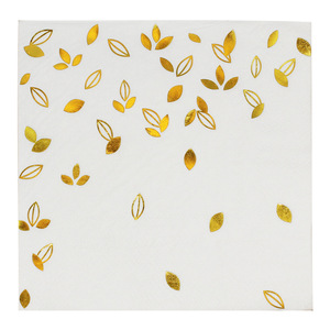 Vàng Lá Trinh Gỗ Bột Giấy Dùng Một Lần Vuông Khăn Ăn Cho Khách Sạn Cao cấp Nhà Hàng & Bánh-20 Tờ/Gói Cho Sinh Nhật Bên - Product Image 1