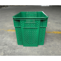 Conteneurs en plastique recyclables de caisse de stockage agricole empilable empilable de maille de pp panier à légumes