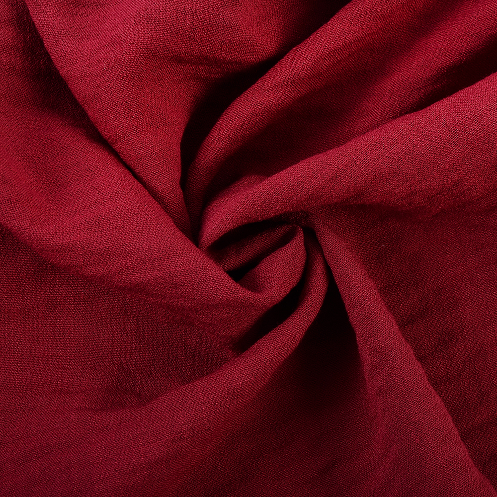 Customization Red Solid Plain Woven 30s Rayon Nylon Fabric Breathable Stain Resistant for Boys Girls Garment Dress Clothing