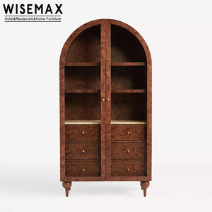Meubles WISEMAX, meubles d'hôtel rétro américains, armoire à tiroirs en bois massif, meuble de présentation de vin pour salon, pour villa - Product Image 5