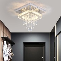 Lampe de plafond ronde moderne et simple en cristal, style italien doré de luxe, pour salon, bureau, chambre à coucher, décoration intérieure.