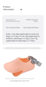 <span class=keywords><strong>Bozal</strong></span> ajustable para perros con forma de boca de <span class=keywords><strong>pato</strong></span>, evita morder, masticar, ladrar para perros pequeños, medianos y grandes, tamaño S M L - Product Image 6