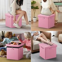 Tabouret pliable ignifuge pouf pliant cuboïde pouf banc en cuir canapé chaise repose-pieds boîte de rangement