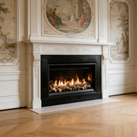 Lampe à flamme de cheminée JK Modern Villa, décoration de bar, en acier résistant à la chaleur, verre trempé, lumière simulée de feu de bois et de charbon de bois