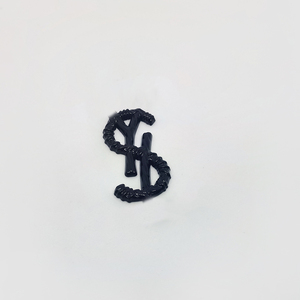 Ciondoli per custodie di cellulari, per artigianato fai da te, di lusso, di design, a forma di lettera, rosa baby, in miniatura, in metallo, con logo di marca, decorazione per borse, con retro piatto - Product Image 3