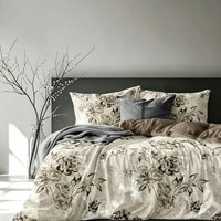 Ensemble de literie 3 pièces en microfibre de polyester écologique de qualité supérieure, 200TC, motif floral botanique, lavable en machine, tailles personnalisables