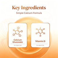 Distributeur de calcium liquide pour animaux de compagnie – Soutien au développement osseux, faiblesse des pattes et déformations chez les chiots, chatons, chiens et chats – OEM